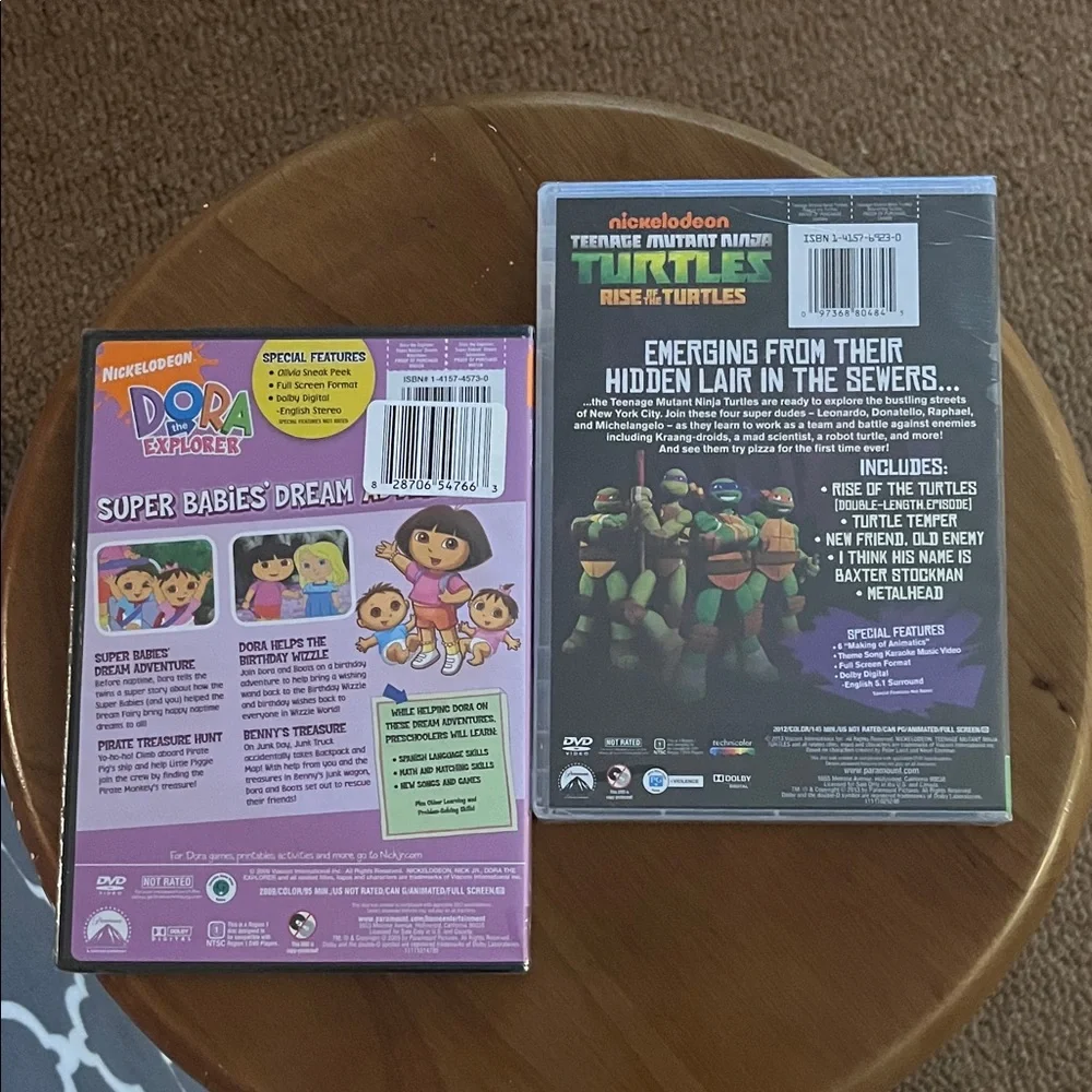 Nickelodeon Dora Super Babies & TMNT Rise of the Turtles DVD Set